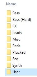 Serum Preset folder